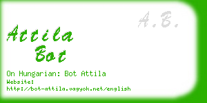 attila bot business card